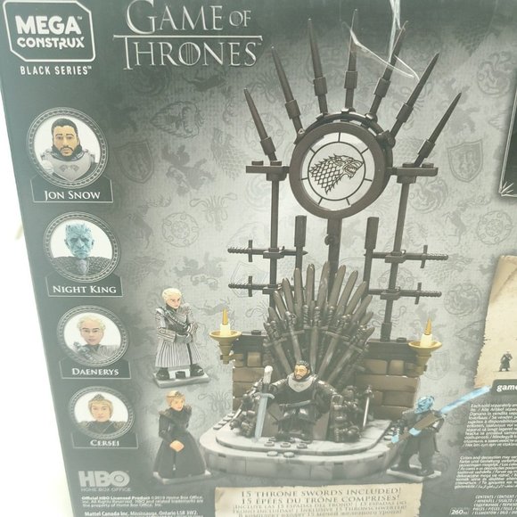 Mega Construx Game Of Thrones Black Series The Iron Throne Playset 260 Pcs - Picture 4 of 12